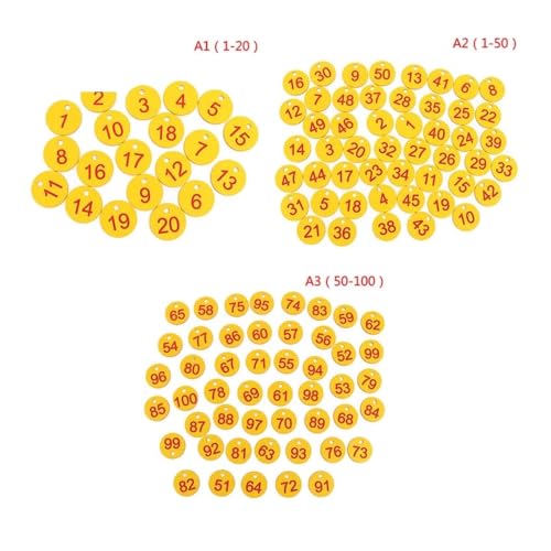 Étiquettes d'identification numérotées 1-100 plastique jetons marquage inventaire - 3