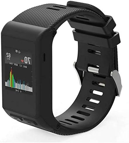 ELECTROPRIMEFashion Sport Silicone Strap Watch Band Strap for Garmin Vivoactive HR (Bla V6K9