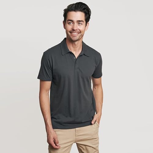 True Classic Polo Shirts For Men, Premium Fitted Golf Shirts For Men And Mens Polo Shirts Short Sleeve. Carbon, Xxl #TOP1