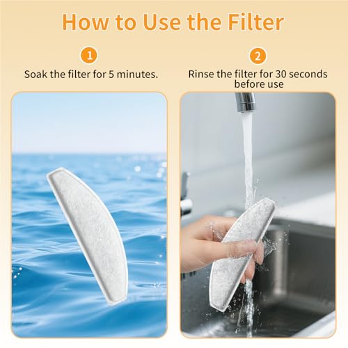 Filtros de recambio para fuente de agua para gatos W04, 8 unidades miniatura 4