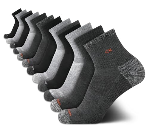 Calvin Klein Mens 12 Pack High Quarter Cut Crew Socks