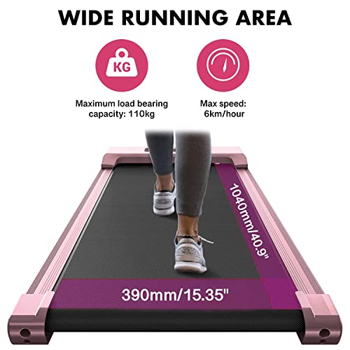 Image of Compact Walking Treadmill for Home Office - Portable Under Desk Jogging Machine, Slim Design, Ideal for Walking and Exercise, Easy to Use and Store