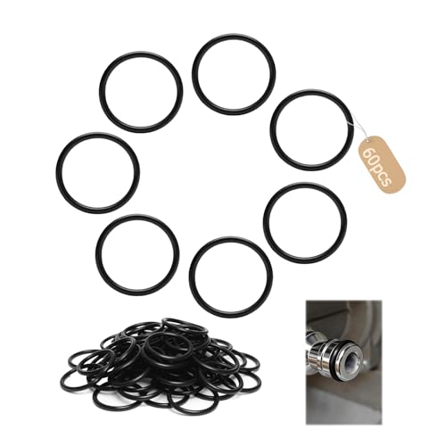 60 Pieces Rubber O-Ring Gaskets, OD 18 mm, ID 15 mm Nitrile O Ring Gasket, Black Rubber Washers for Plumbing Sealing