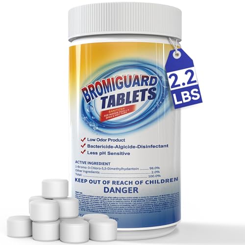 Bromine Tablets for SPA Hot Tub 1 inch Tabs Brominating Tablets Booster Soft Water Feel No Chlorine Odor Chemical Sanitizer