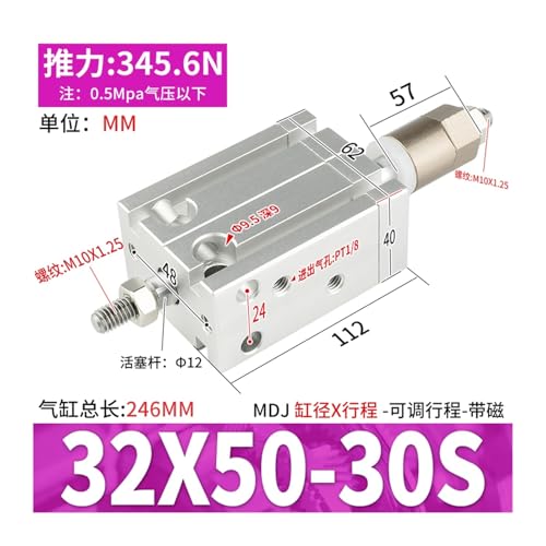 Vérin pneumatique CDUW20 compact pour optimiser l'espace machine - 3