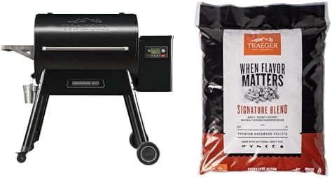 Ironwood 885 Wood Pellet Grill and Smoker with Signature Blend Pellets 18 lb Bag