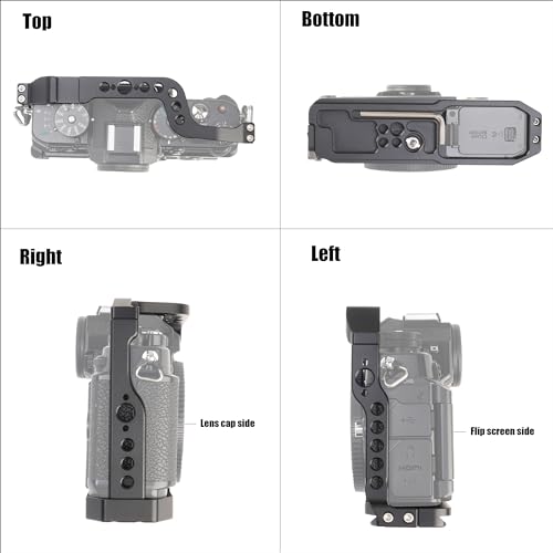 Image of Fotga Zf Camera Cage + Top Handle for Nikon Zf Mirrorless Camera Vlog Video Shooting Film Making with 1 /4 inch-20 3 /8 inch-16 Holes Cold Shoe Mount,Arri Handle Locating Hole,Camera Locating Pin