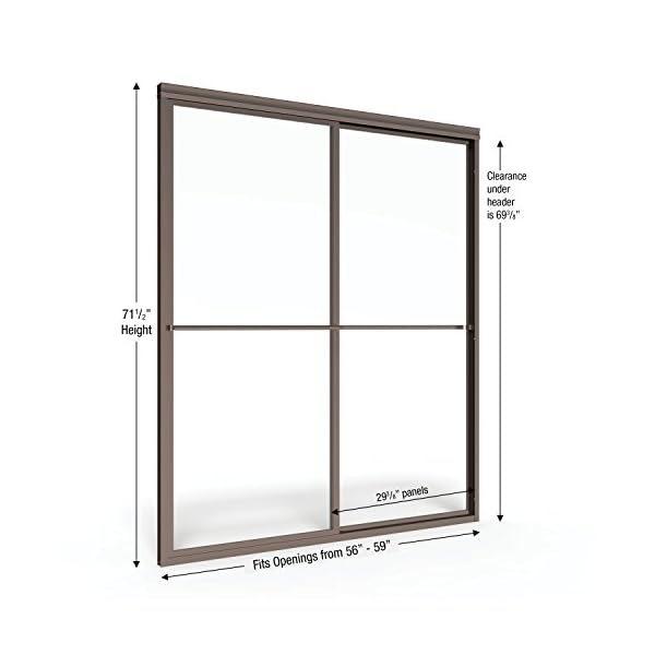 Basco Infinity Shower Door Framed Obscure Glass Sliding Door, Oil