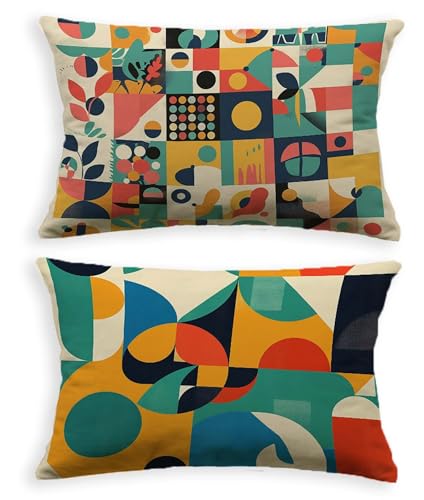Coussin géométrie 70x90 housse velours avec fermeture eclair - 2