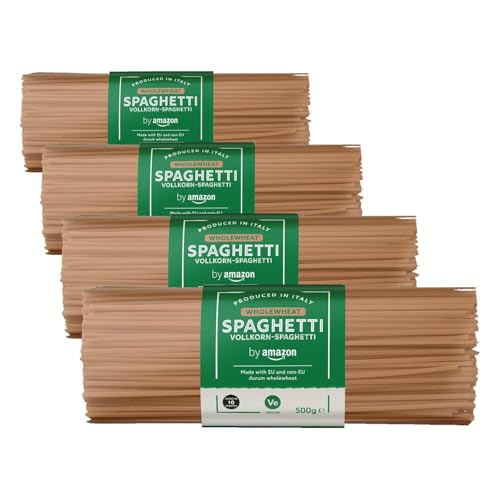 by Amazon Vollkorn-Spaghetti, 500g (Packung mit 4)