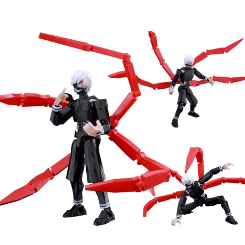 Figura de acción de Ken Kaneki 3D, figuras de anime Kaneki Ken, estatua impresa en 3D, figura movible multiarticulada, decoración de escritorio para oficina y hogar, regalo para coleccionistas, 13 cm