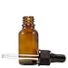 1/2 Oz Amber Glass Bottle with Glass Eye Dropper (15ml) - Pack of 10
