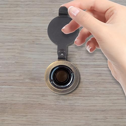 ERINGOGO 2pcs Cubiertas de Mirilla de Cobre para Sistema de Visor de Puerta de Privacidad Diseño Antirrayaduras para Uso en Hogar Oficina Hotel miniatura 7