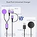 Travel Essentials 2 in 2 USB A/USB C Cable for Samsung Watch Charger, Multi Charging Cable Cord Compatible Galaxy Watch 8/8 Classic/7/Ultra/6/5 Pro/5,for Galaxy A17/A36/A56/Z Fold /S25 Android-6FT