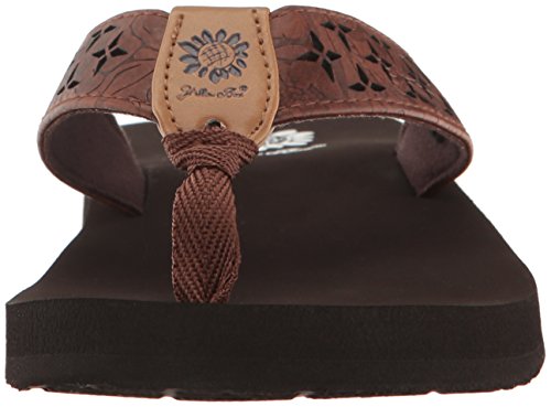Yellow Box Women's Benji Wedge Sandal, Dk Brown, 7 M Us #TOP1