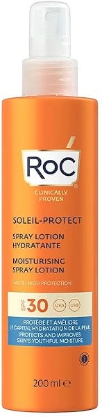 RoC - Lozione Spray Idratante Soleil-Protect SPF 50 - Crema Solare non Grassa - Alta Protezione - Resistente all'Acqua - 200 ml - 5