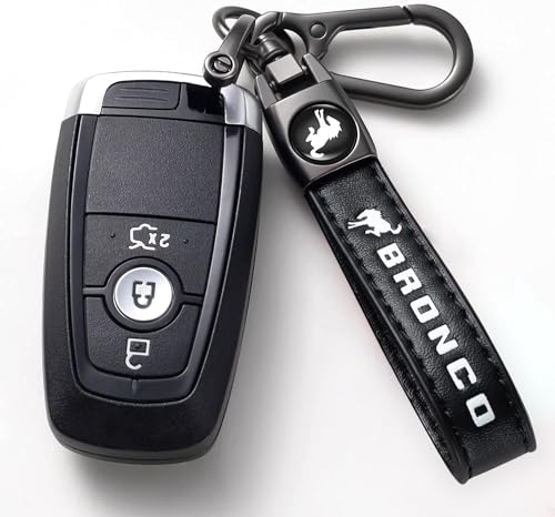 Image of TACOMA Genuine Leather Car Keychain for Key Chain for Men and Women Family Present Key Ring Accessories(Black)