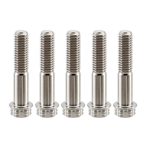 Image of RISON Titanium Bolts M10*1.25 * 50 Torx Titanium Bolts for Motorcycles Hex Head Dual Drive Original Titanium Flange Bolt Pack of 5