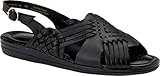 softspots Women's Tela Black Leather Sandal 8 M (B)
