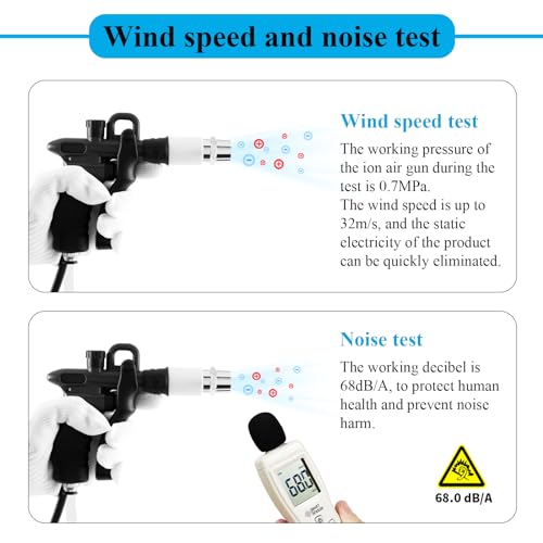 Image of Ionizing Air Gun 10KV Anti Static Gun for Painting Acrylic Electrostatic Elimination (with 2 air guns)