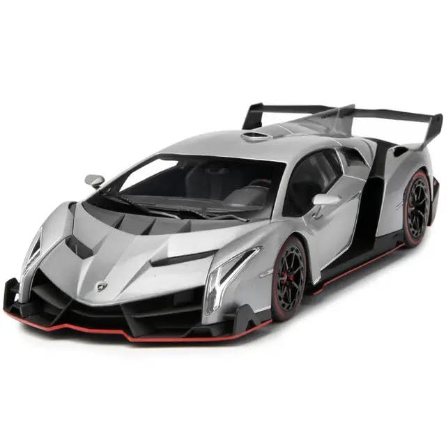 Image of Metal Pull Back Diecast Car 1:24 Big Lamborghini Vaneno Pull Back Car Model With Sound Light Boys Gifts Toys For Kids?Pack Of 1?,Multicolor