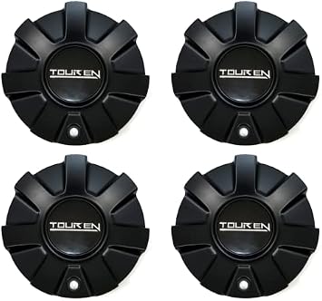 Black Wheel Hub Caps Center Cap, Fits Touren 3260 TR60 Wheels, C1032602 4 Pack