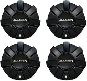 Red Hub Cap Center Caps For Touren TR60 Wheels - 4 Pack, Snap-On ABS Plastic - View #6