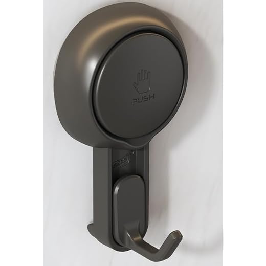 Black Powerful Vacuum Suction Cup Long Hooks, Drill - Free Removable Utility Storage Hook, Multi - Purpose Shower Hook for Hanging Clothes Suitable for Shower Bathroom and Kitchen