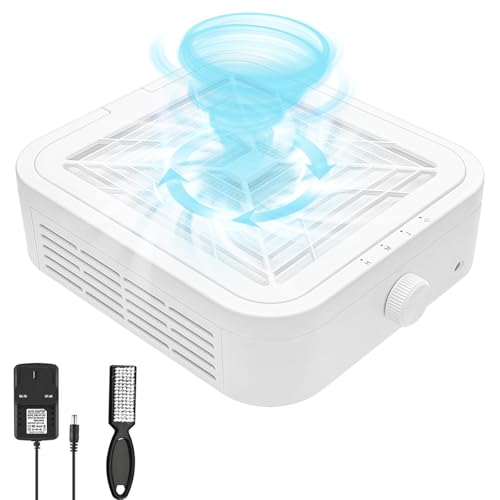 Nail Dust Collector, 120w Powerful Suction Nail Dust Extractor, Professional Nail Dust Collector Nail Salon with 2 Reusable Filters, Nail Tech Supplies for Nail Technician & Beginner
