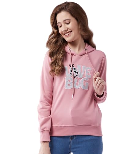 Image of Modeve Women Printed Hooded Sweatshirt for Winter