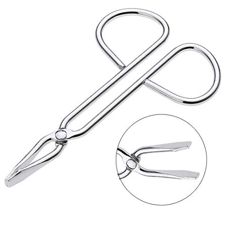 2 PCS Eyebrow Tweezers,Stainless Steel Scissors Shaped Eyebrow Straight Tip Tweezers Clip
