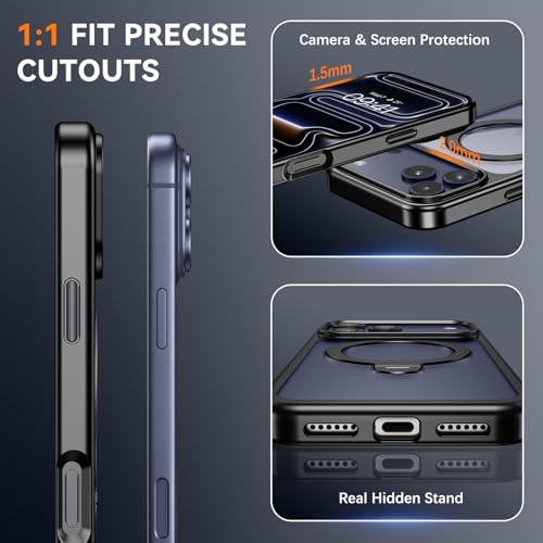 Coque pour iPhone 17 Pro Max antichoc résolvant le risque de chute avec son anneau rotatif stable - 5