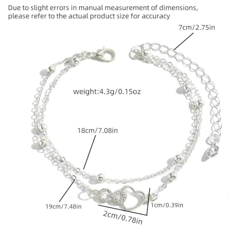 Image of Yalice 925 Sterling Silver Ankle Bracelets for Women Dainty 14K Gold Plated Anklets Set Shiny Waterproof Ankle Chain Cross Beach Foot Jewelry Gifts