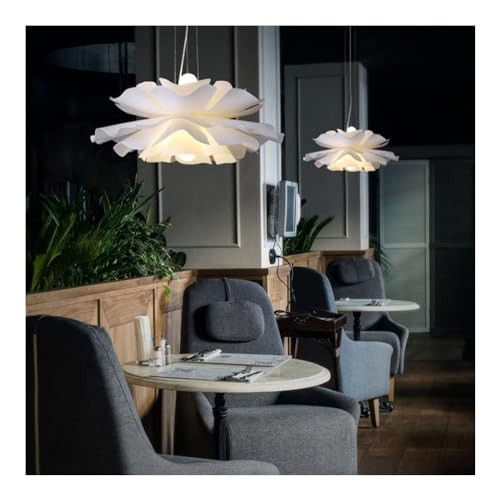 Suspension fleurie blanche dimmable pour régler l'éclairage de votre salon - 6