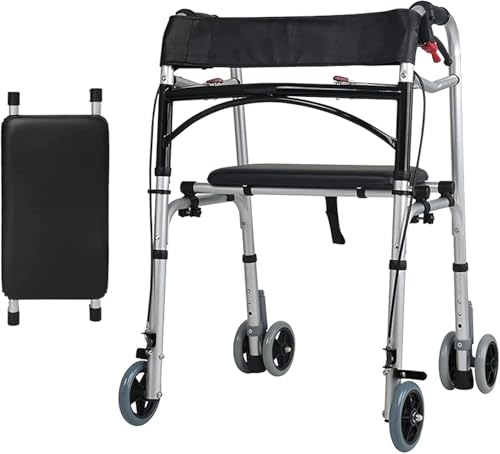Déambulateur 4 roues pliable pour une mobilité libre et sécurisée en extérieur