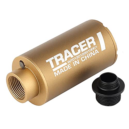 KODENOR Bomba Fluorescente Auto Lighter S Tracer Airsoft Rifle TACTICA Traje Trabajo Unidad 14mm / 11mm Calibre Tracer Encendedor para Pistola (Color : EX-013-Gold) Cover