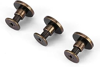 20Pcs Chicago Screw Posts for Leather, Flat Leather Rivets Assortment Kit for Purse, Belt, Collar, Luggage, Backpack(5mm)