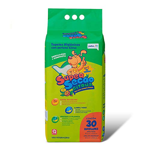Petix Tapete Higiênico Para Cães Super Secão Citrus Petix 30 Unidades