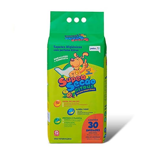 Petix Tapete Higiênico Para Cães Super Secão Citrus Petix 30 Unidades