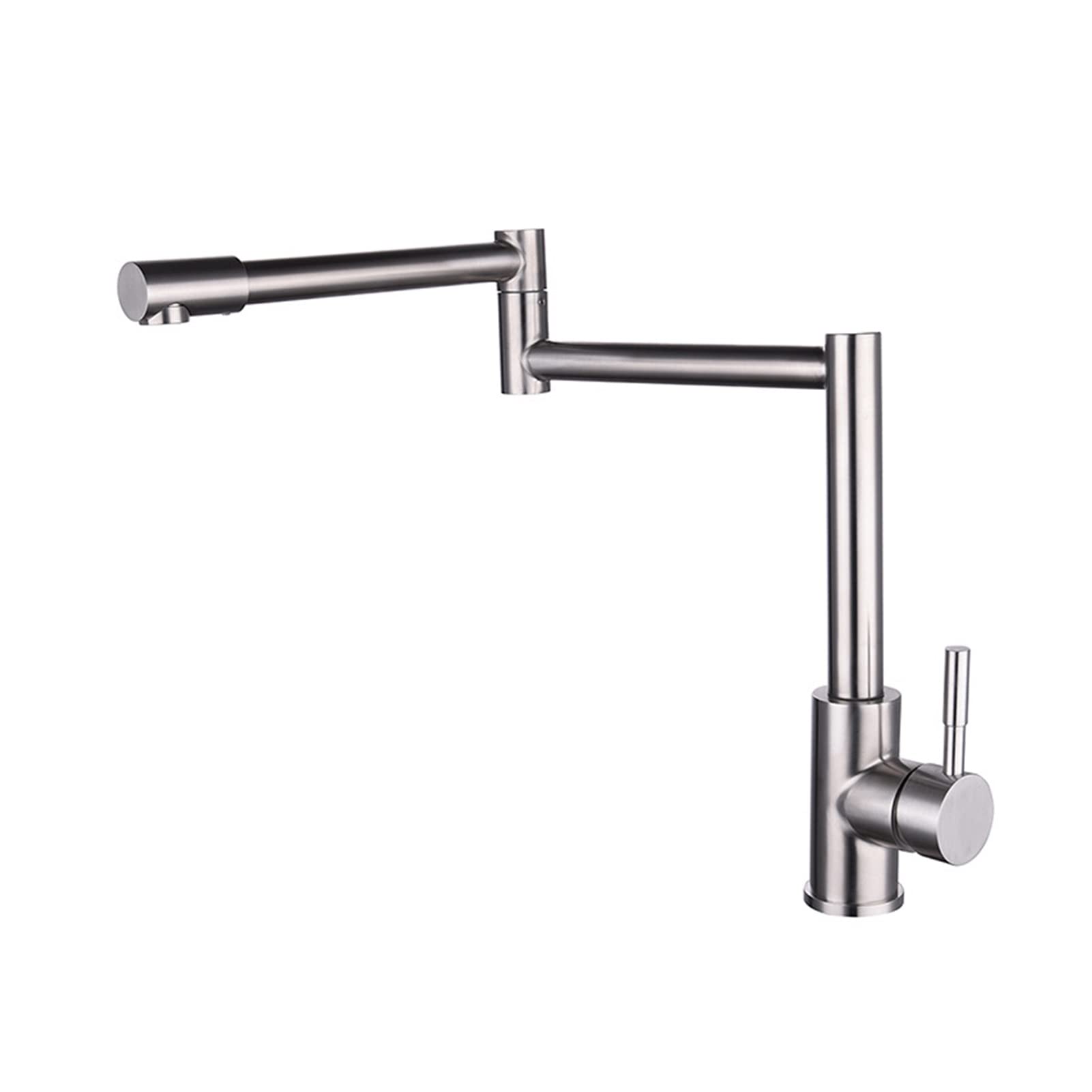 304 Stainless Steel Wire Drawing Hot and Cold Kitchen Faucet Kitchen Faucet Rotary Vegetable Basin Faucet Easy to Install