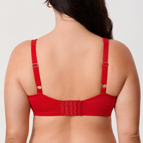 Image of DELIMIRA Women's Minimizer Plus Size Underwire Bras | Smooth, Full Coverage, Seamless, Tshirt Bra