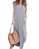 Anlass: Damen große größen Sommerkleider geeignen für Arbeit, Urlaub, Dating und so weiter im Sommer. Vonda Damen Kleid, Langes Sommer Strandkleider, kaftan lang kleid macht Ihnen casual und elegant.