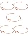 Chicnow Bridesmaid Gifts, Bridesmaid Proposal Rose Gold Bangle for Girls Set of 5