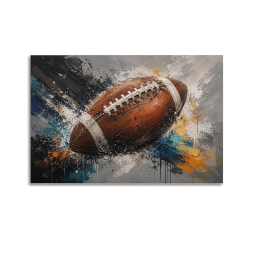Lienzo de balón deportivo de 40x60 cm para decoración de pared vintage