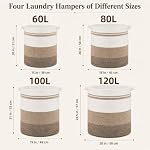 OIAHOMY 60L Laundry Basket Laundry Hamper Nursery Hamper Gradient Yellow - Image 2