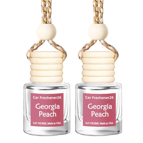 Image of Hanging Car Air Freshener, Long Lasting Essential Oil Diffuser, Non-Toxic New Car Scent, Cute Car Fresheners for Women, 2 Pack Made in USA