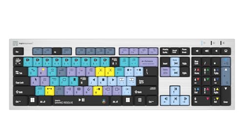 Image of Logickeyboard 'Slimline' Designed for Editing in Blackmagic's Davinci Resolve on Windows PC • p /n LKB-RESC-AJPU-US