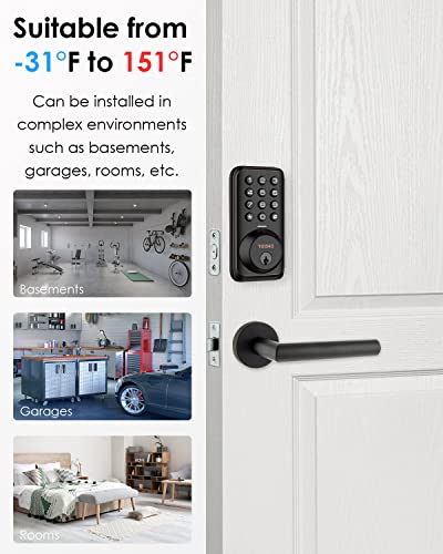 Teeho Tz001 Keypad Door Lock - Keyless Entry Electronic Lock - Smart Digital Lock With Keypads - Deadbolt Smart Lock - Ip54 Weatherproofing - Oil-Rubbed Bronze #TOP6