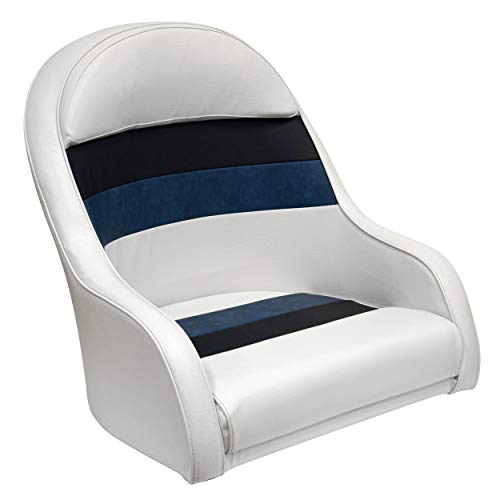 Wise 8WD120LS-1008 Deluxe Series Pontoon Bucket Seat, White/Navy/Blue