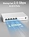 BrosTrend 5 Port 2.5GB Switch, Unmanaged Ethernet Switch for Game Console, PC, NAS, etc. 2.5 Gigabit Network Switch Fanless Plug & Play, Multi-Gigabit Switch, Desktop / Wall Mount, Lifetime Protection